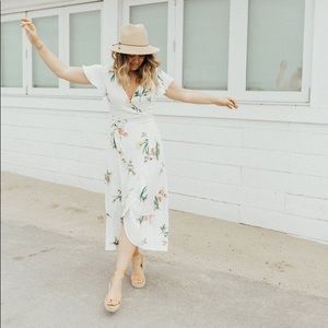 Carly Jean Los Angeles CJLA Melia maxi wrap dress
